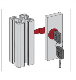 回轉鎖安裝示意圖